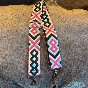 Colorful Geometric Patterned Bag Strap- Crossbody Purse Strap